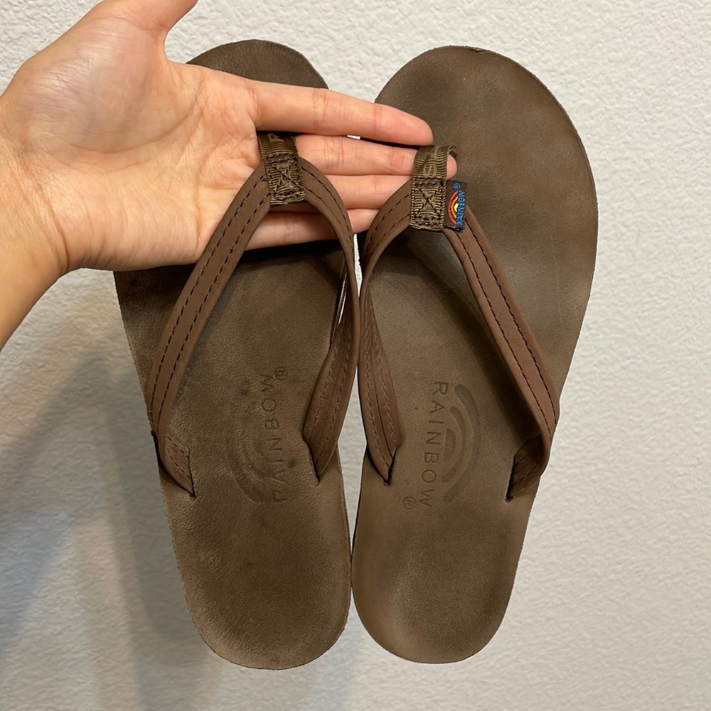 Rainbow Sandals Dark Brown